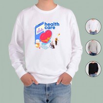 디자인티셔츠 아토 원격진료 헬스케어 건강 20 맨투맨 후드티, 맨투맨그레이_XXL