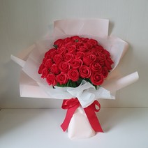 늘솜아뜰리에 비누꽃 레드장미 꽃다발 30송이 50송이 꽃다발 생일선물 프로포즈