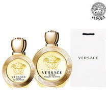 [공식수입] 베르사체 에로스 뿌르팜므 오 드 뚜왈렛 30ml + 100ml 백화점쇼핑백세트