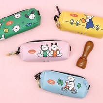 핑크풋 도장집 파우치 지갑 인감 보관함 도장 케이스, 랜덤
