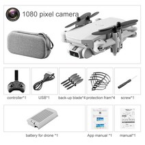 FPV드론 입문용드론 미니드론 LS-MIN RC 미니 드론 4K 1080P HD 카메라 WiFi Fpv 공기 압력 고도 한 키 헬, 11 1080P Gray Bag