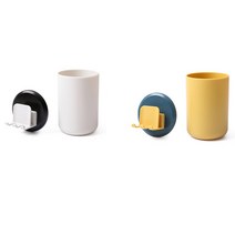 레디박스 초간편 접착식 스마트 칫솔걸이+컵 2세트, 멀티컬러