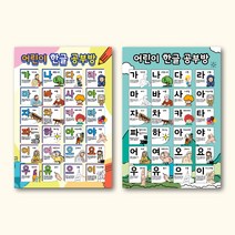 새순 어린이 한글 공부방 브로마이드 학습벽보, 블랙