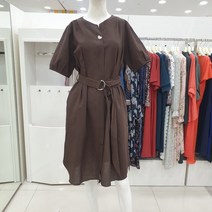 조이너스 여성정장 라운드 린넨 느낌 여름 벨트 a라인원피스jacu5wop0380