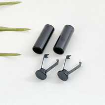 헤세드 NEW) 금속 마감장식 스트링 마감 캡 끈 홀더기능-내경6mm (4개), 매트블랙