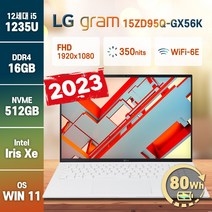 LG전자 2023년형 그램15 15ZD95Q-GX56K 윈도우탑재 LG정품파우치 증정, WIN11 Home, 16GB, 512GB, 코어i5, 화이트