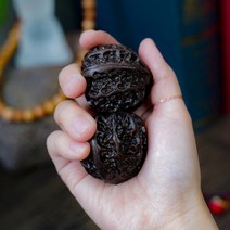 나무 손 지압기 손바닥 귀족호두 침향목 지압 (2개 1세트 + 주머니 증정)