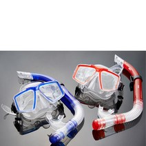 비앤드 BN502 스노클링세트 강화유리 당일발송 9세~성인, 레드