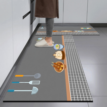 물흡수 오일흡수 세탁프리 주방매트 가정용 도어매트, 인간 세상의 불꽃놀이., 싱글.：100*200CM