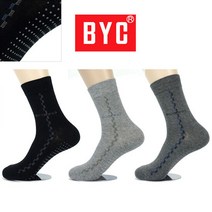 BYC 남자 2호 미끄럼방지 양말 4켤레 노인양말 무압박양말 당뇨