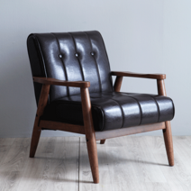 베스트리빙 피오나 원목 가죽소파/1인소파/2인소파/3인소파 2color, 1인/R, 초코