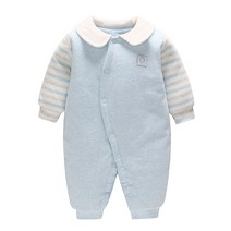 빌린더 남아용 라인소매 풀스냅 우주복