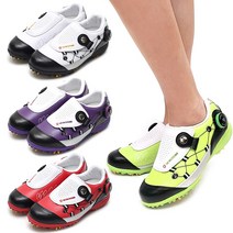 1년에 단 한번! 게릴라특가 한정판매 MCS크로스 여성골프화 천연소가죽 다이얼 스파이크 필드 실내 연습용