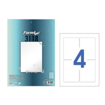 폼텍 방수라벨지 PP3118 4칸 10매x2개, 단품