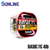 선라인 베이직 FC 300m 1호-4lb/카본원줄 배스원줄, 1호-4lb-521753