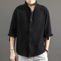 이지핏 남성용 봄여름 가을 7부 린넨 셔츠 내추럴 카라 남방 남자가을코디 남성데일리룩 20대남자쇼핑몰 멋진남자스타일 남성셔츠코디 봄여름7부셔츠 남성용린넨셔츠 썸머카라남방 남친룩스타일셔츠 여름남자패션코디 군인휴가룩