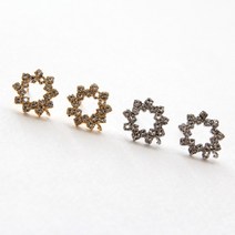 T125 쥴란큐빅볼 귀걸이침 한쌍 은침 클러치포함