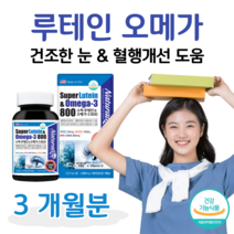 슈퍼 루테인 앤 오메가3 하루 1캡슐 10대 20대 공부 수험생 재수생 공시생 취준생 눈건강 혈행건강 불규칙 식습관 식생활 케어 인스턴트 음식 건조한 눈 개선 눈 촉촉, 3달치, 1200mg x 90정 (하루 1캡슐)
