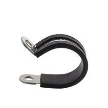 스텐주름관 304 스테인레스 스틸 고무 라이닝 P 클립 R 형 파이프 클램프 케이블 장착 호스 고정 브래킷, 23 Dia50(2pcs)