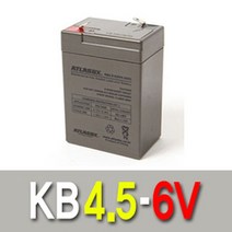 한국아트라스BX KB4.5-6 6V4.5AH무누액 밀폐형축전지 Cumak*1353EA, 1, 본상품선택