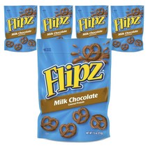 Flipz Milk Chocolate Covered Pretzels 플립즈 밀크 초콜렛맛 프레첼 7.5oz(212g) 4팩, 212g, 4개