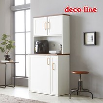 데코라인 코넬 빈츠 800 상부장 주방 수납장 세트 DGJ006C, 화이트-화이트상판