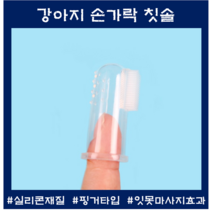 새끼강아지양치 강아지손가락칫솔 강아지치석제거기 스케일링 이빨 치아관리 실리콘