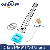 높은 이득 24dbi Yagi 안테나 2.4ghz 야외 2300-2700MHz 0.3M/1.5M/3M/5M 케이블 3g 4g Lte SMA-남성 외부, 03 SMA-Male 3M