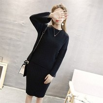 깨비몰 깨비몰 여성 데일리 패션 라운드원피스 스커트 니트세트 (8150960)