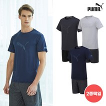 [PUMA] 푸마 흡한속건 베이직 반팔+반바지세트 남성 3컬러 택1