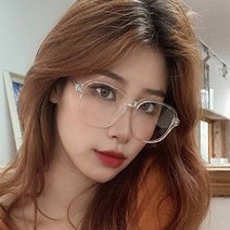 [DL] 남녀공용 빅사이즈 투명 뿔테안경 오버핏 안경 알있는