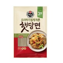 CJ더마켓 중국당면 잡채레시피 탑티어 백설 자른햇당면 잡채 명절음식 잔칫집 500G, 3개