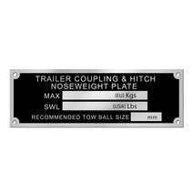 트레일러커플러 비어 있거나 새겨진 알루미늄 태그 커플링 앰프 hitch noseweight plate towbar ball car box 섀시 rv camper 부품 액세서리, 공백, 공백