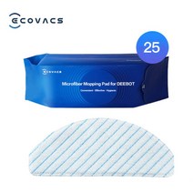 25P 블루 에코백스 오즈모 디봇 로봇청소기 T8 T9 극세사 물걸레 일회용 소모품 교체 리필 부품