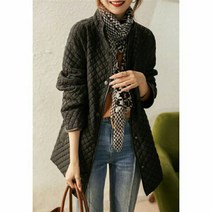 넷투넷코리아 여성 패딩 루즈핏 셔링 빅사이즈 하프 자켓 누빔 경량