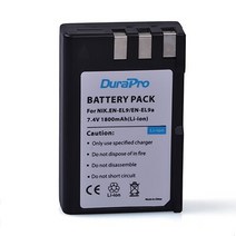 DuraPro 1800mAh EN-EL9 EN EL9 배터리 니콘 D40 D40X D60 D3000 D5000 카메라 용 C 타입 및 USB 포트 교체 LED 충전기, [05] 1 Battery, 02 1 Battery