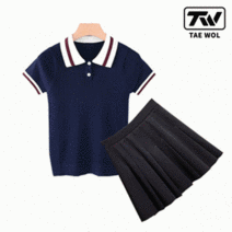T여름 플리츠 스커트 골프복 여성 치마바지 트레이닝복세트
