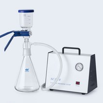 250/500/1000ml 샌드코어필터 진공여과장치 멤브레인, 샌드 코어 필터250ml + 진공 펌프