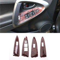 카 업 발판 버팀목 자키 4개/대 자동차 창 리프트 전기 스위치 패널 커버 트림 스타일링 도요타 RAV4 2009-, 02 Agate Color