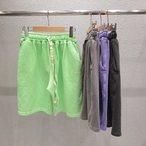 남자 여름 트레이닝 피그먼트 워싱 5부팬츠 4컬러