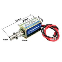 JF0530 DC 6V12V24V 오픈 프레임 솔레노이드 코일 300mA 10mm 스트로크 Mayitr 소형 푸시 풀 유형 전자석, 02 DC 12V