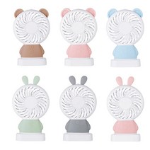 무중력® LED 다모베어링 곰돌이 핑크 동물 캐릭터 선풍기, 1개