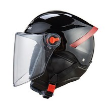헬멧 오토바이 바이크 용품 클래식 쉴드 스쿠터, 피아노 블랙 투명