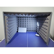 가정용 조립식 방음부스 방송 이동식 방음 미니 1인용 녹음실 연습실 소형 노래방, 외부 그레이/내부 블랙