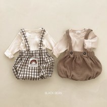 (당일출고)가을 베이비 보우 티셔츠 멜빵세트 돌전 돌후 신생아옷 아기선물