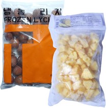 힘찬푸드 프리미엄 냉동과일, 1세트, 07_리치1kg+파인애플1kg