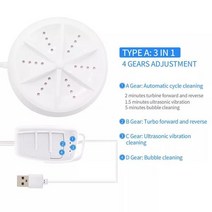 미니 더블 터보 휴대용 자동 USB 먼지 제거 세탁기 의류 청소 여행 가정용1097983 L3, 02 24 watt twin turbo A1097983