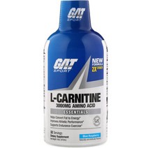 GAT 지에이티 액상 엘 카르니틴 아미노산 3000mg 블루 라즈베리 L Carnitine Amino Acid 473ml, 1개