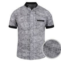 화이트빌딩 남자 와일드 헨리넥 반팔 셔츠 남방