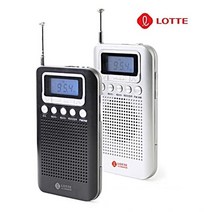 롯데 휴대용디지털라디오핑키9FMAM슬림디자인알람 등산라디오 캠핑라디오 낚시라디오 국산라디오, 1개, 블랙